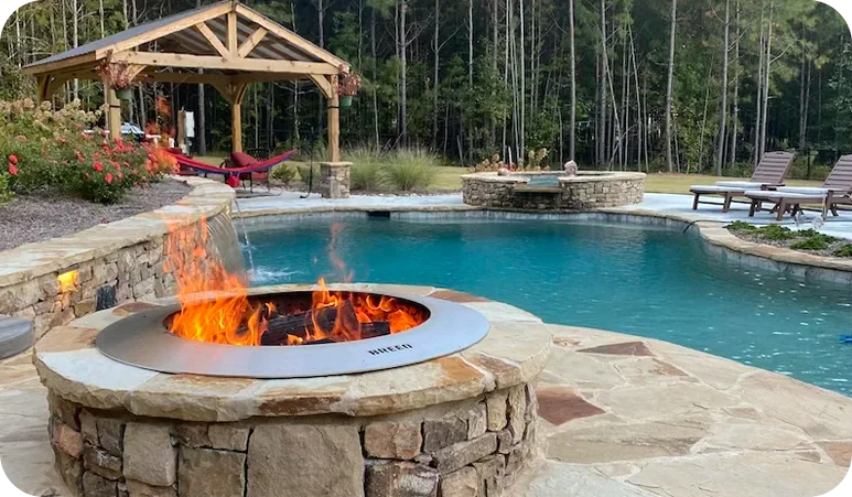 outdoor fireplace