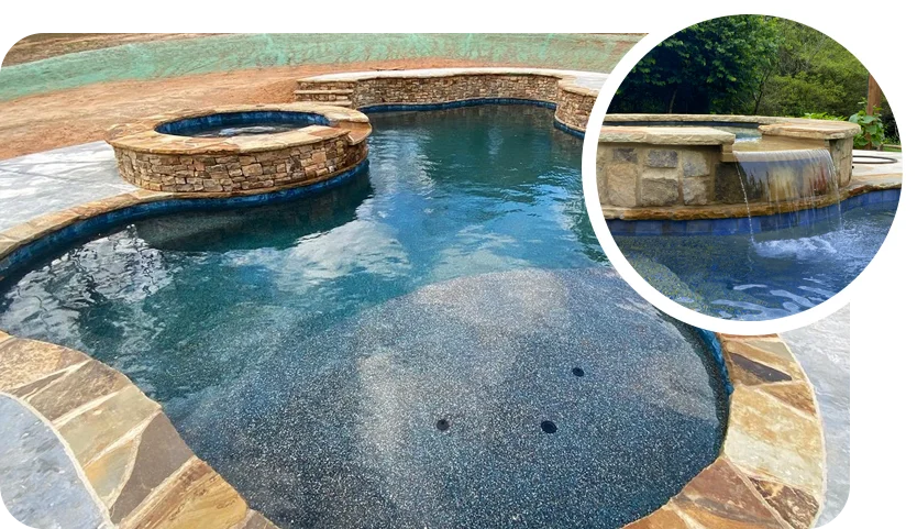 pool waterfall feature