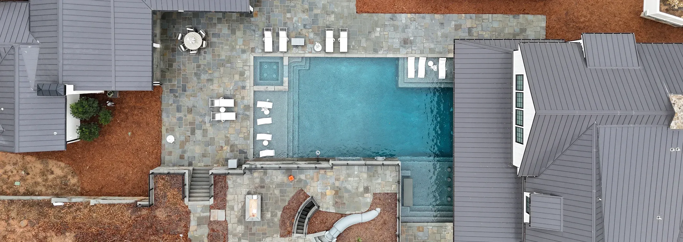 top view of pool